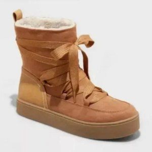 Women's Birgitte Winter Boots Cognac - Universal Thread™ 6
